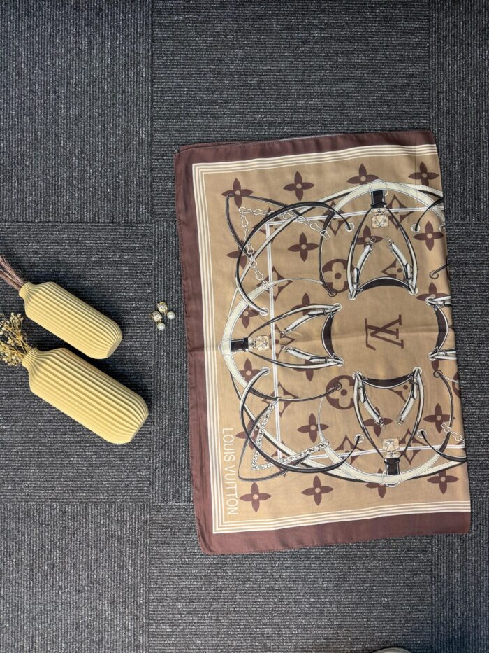 Lv Kemer Desen Pamuk Soft Şal 31230 - Soft Turuncu - Görsel 4