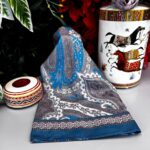 Yeni Etnik Pamuk Soft Şal 65301 - 65301  Turkuaz
