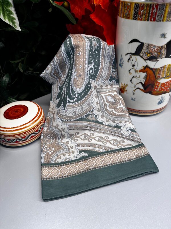 Yeni Etnik Pamuk Soft Şal 65301 – 65301 Haki