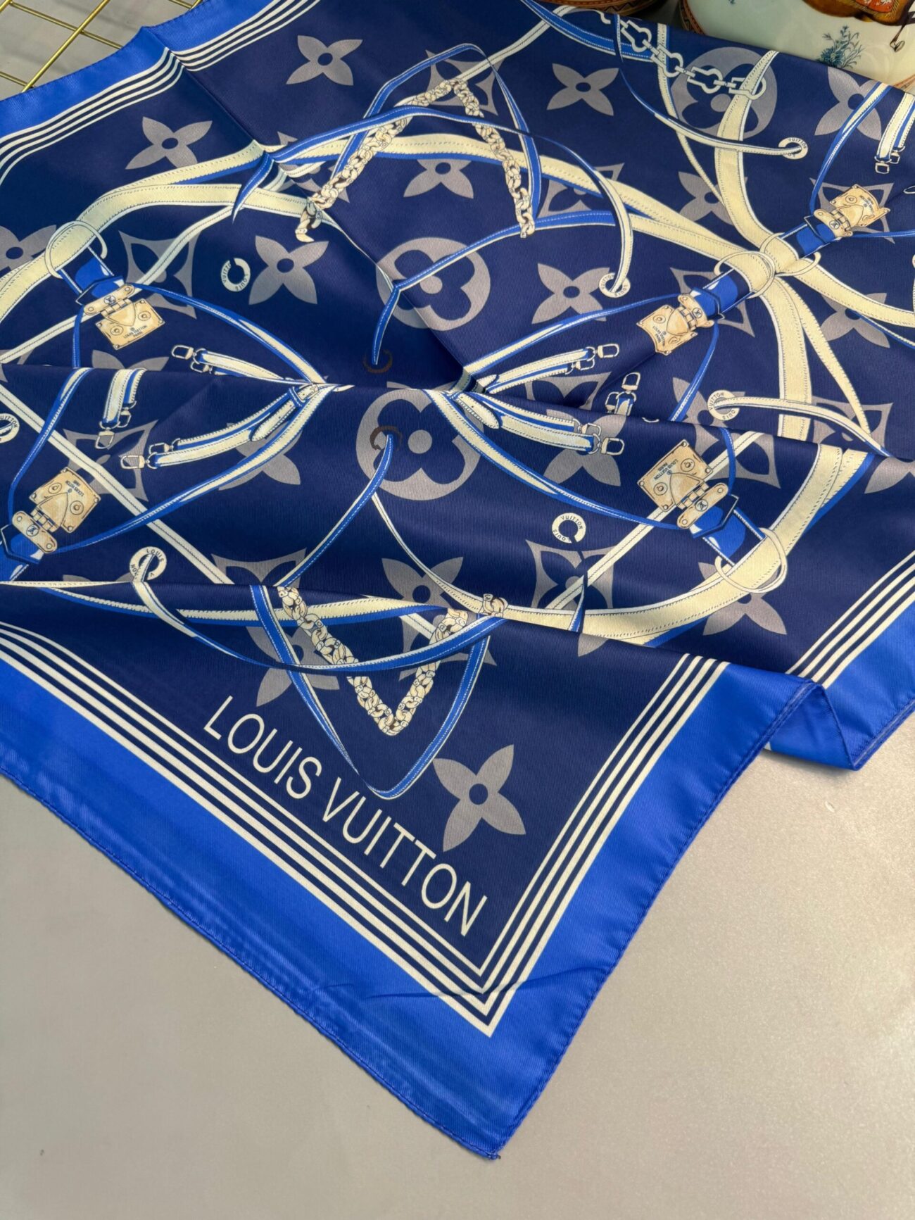 Lv Kemer Desen Pamuk Soft Şal 31230 - Saks