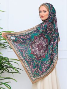 Etro Buta Desenli Pamuk Soft Şal - 377350 - Zümrüt Vizon