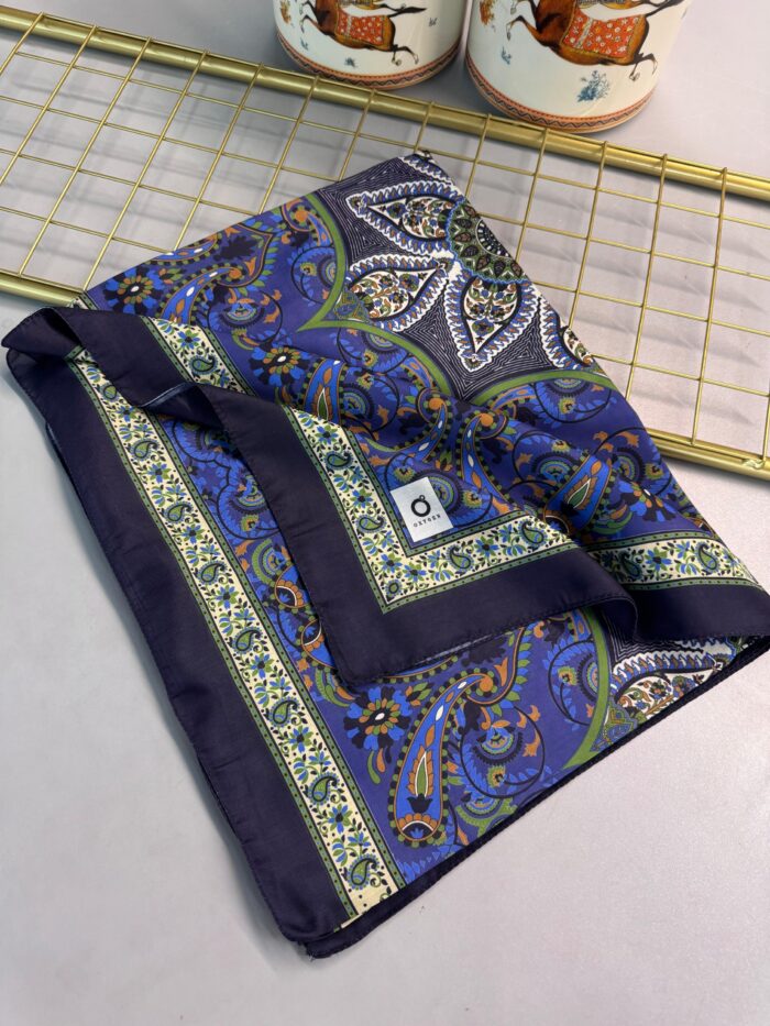 Etro Buta Desenli Pamuk Soft Şal - 377350 - Saks - Görsel 2
