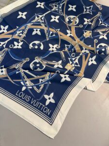 Lv Kemer Desen Pamuk Soft Şal 31230 - Lacivert