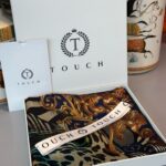 Touch İthal Etnik Leopar Vual İpek Şal - 887780 - Lacivert Gold