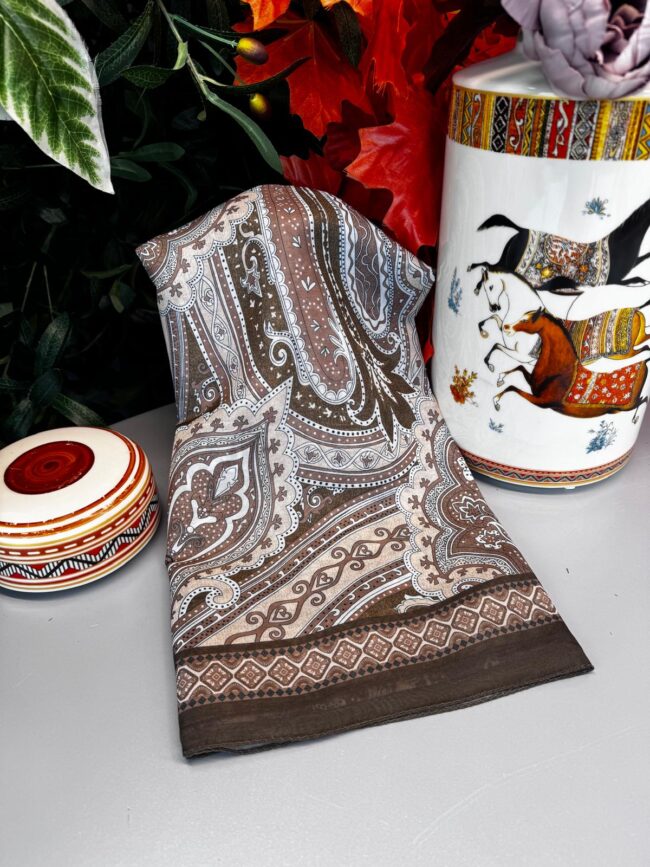 Yeni Etnik Pamuk Soft Şal 65301 - 65301 Kına Yeşili