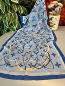 Lv Kemer Desen Pamuk Soft Şal 31230 - Mavi