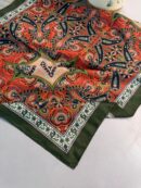Etro Buta Desenli Pamuk Soft Şal - 377350 - Turuncu Yeşil