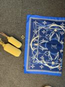 Lv Kemer Desen Pamuk Soft Şal 31230 - Mavi