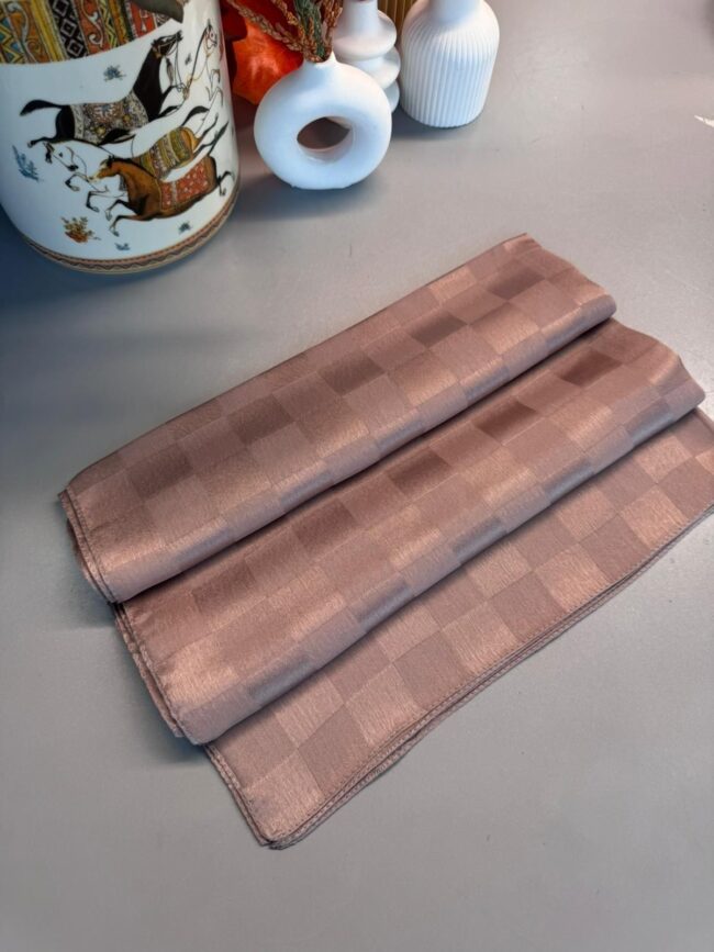 Dama Desen Jakar Şal - Sütlü Kahve