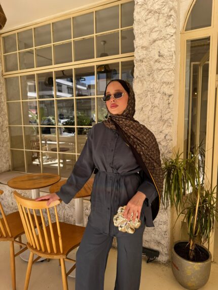 Gucci A Kalite İthal Yün İpek Şal - Siyah-Turuncu