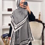 Fendi Monogram Pamuk Soft Şal 64302 - Beyaz