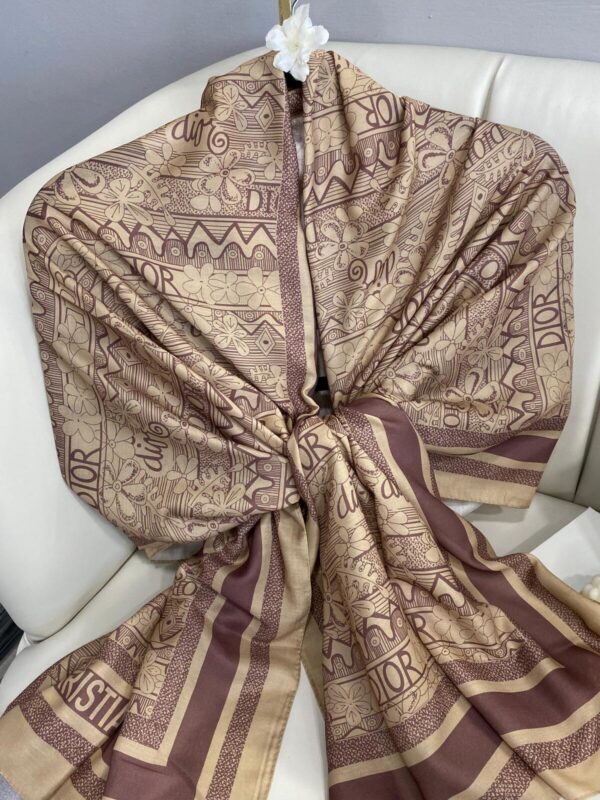 Dior Monogram Pamuk Soft Şal 86021 – Mocha