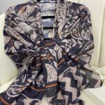 Etnik Desenli  Etro Pamuk Soft Şal - 893250 - Siyah Açık Kahve