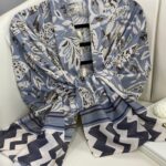 Etnik Desenli  Etro Pamuk Soft Şal - 893250 - Mavi