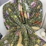 Gucci Çiçek Desen Pamuk Soft Şal 65355 - Haki