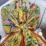 Gucci Çiçek Desen Pamuk Soft Şal 65355 - Sarı
