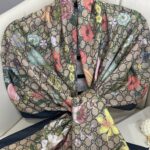 Gucci Çiçek Desen Pamuk Soft Şal 65355 - Latte