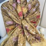 Gucci Çiçek Desen Pamuk Soft Şal 65355 - gold