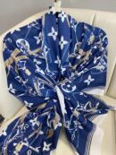 Lv Kemer Desen Pamuk Soft Şal 31230 - Lacivert
