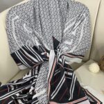 Burberry Monogram Pamuk Soft Şal 64303 - Beyaz