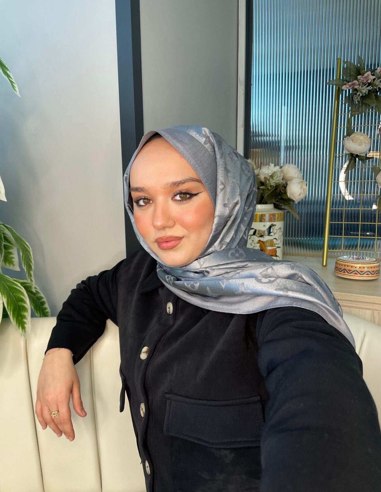 İthal Lv Kaşmir İpek Şal 49104 - Gri