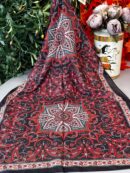Etro Buta Desenli Pamuk Soft Şal - 377350 - Siyah Kızıl