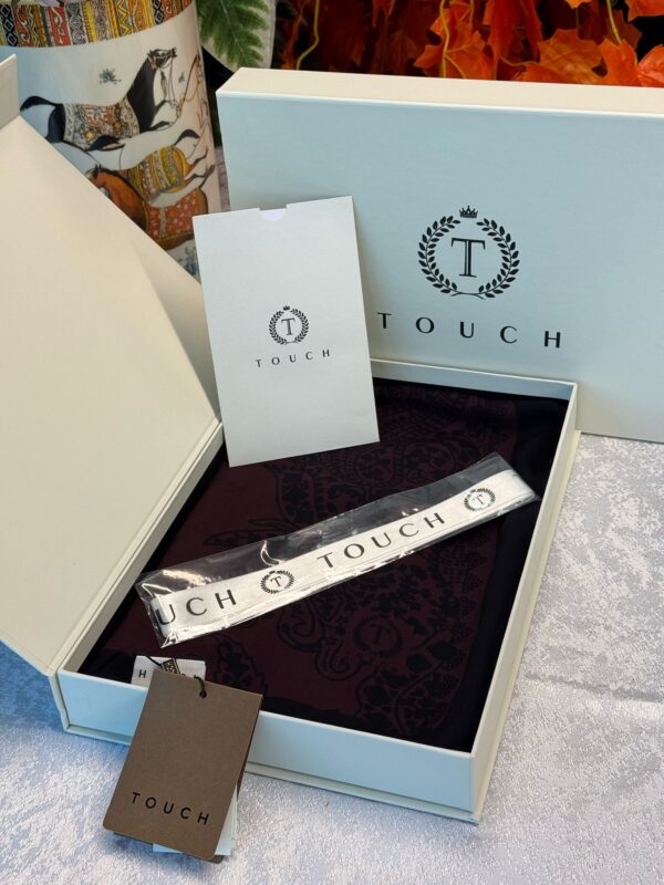 Touch İthal Pamuk İpek Şal – 415420 Bordo Siyah
