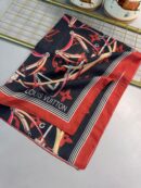 Lv Kemer Desen Pamuk Soft Şal 31230 - Siyah-Bordo