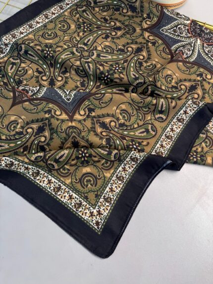 Etro Buta Desenli Pamuk Soft Şal - 377350 - Siyah Vizon