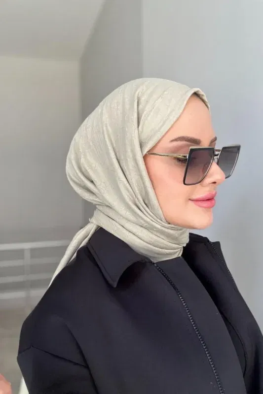 Organic Scarfs Bambu Kraş Şal Modeli – Küf Yeşili