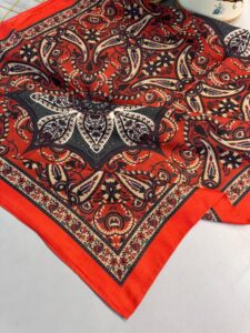 Etro Buta Desenli Pamuk Soft Şal - 377350 - Turuncu