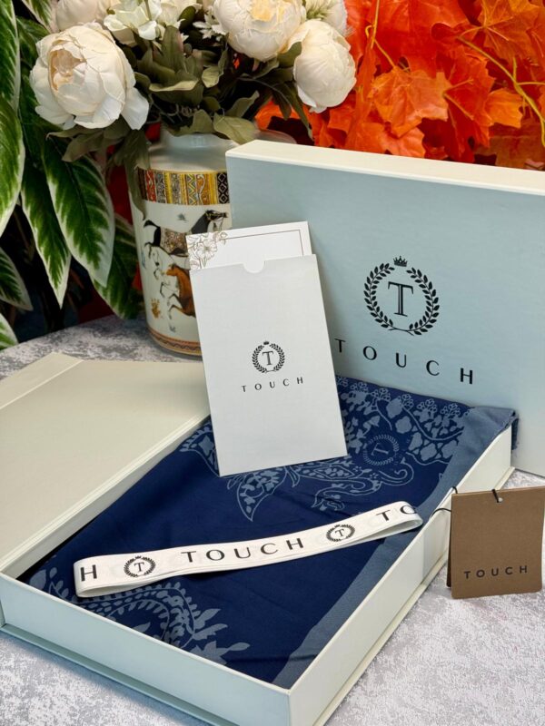 Touch İthal Pamuk İpek Şal – 415420 Lacivert