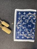 Lv Kemer Desen Pamuk Soft Şal 31230 - Lacivert