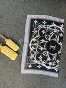 Lv Kemer Desen Pamuk Soft Şal 31230 - Siyah-Füme