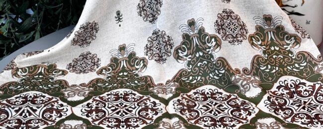 Hint Etro Desenli Pamuk Soft Şal - 658960 - Fıstık Yeşili