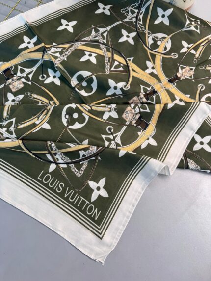 Lv Kemer Desen Pamuk Soft Şal 31230 - Haki