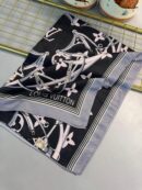 Lv Kemer Desen Pamuk Soft Şal 31230 - Siyah-Füme