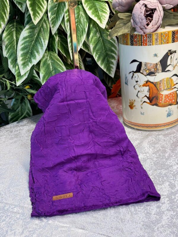 Organic Scarfs Bambu Kraş Şal Modeli – Mor
