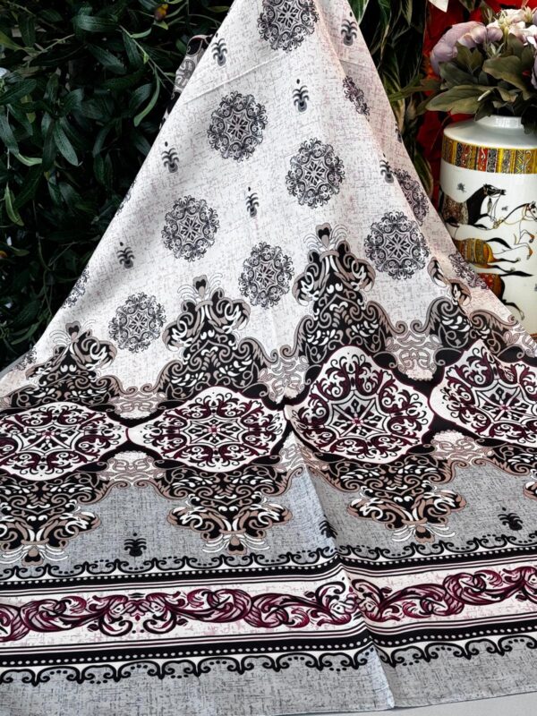 Hint Etro Desenli Pamuk Soft Şal – 658960 – Gri Pudra
