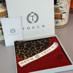 Touch İthal Leopar Vual İpek Şal - 998890 - Bordo