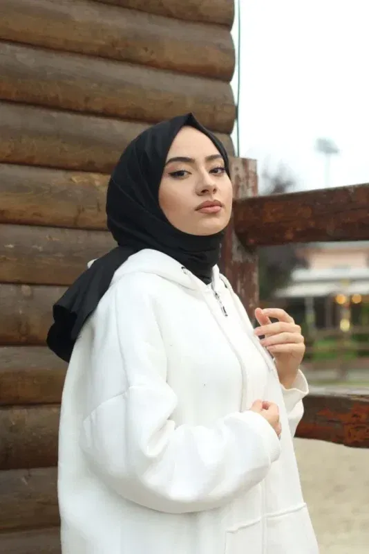 Organic Scarfs Pamuk Kraş Cazz Şal Modeli – Siyah