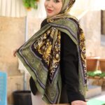 VERSACE VUAL İPEK ŞAL - 344456- YEŞİL