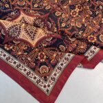 Etro Buta Desenli Pamuk Soft Şal - 377350 - Bordo Siyah