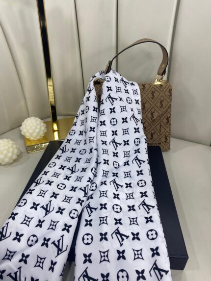 LV Twill Eşarp -124565-KoyU Siyah