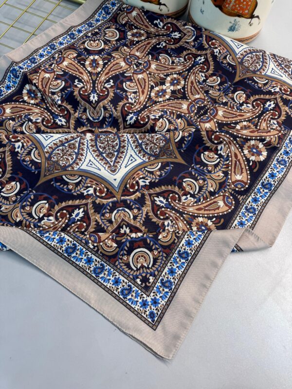 Etro Buta Desenli Pamuk Soft Şal – 377350 – Lacivert Füme