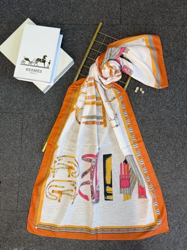 Hermes Pamuk Soft Şal – 32014 Ekru