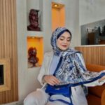 Rüzgar Desen Vual İpek Şal -122336- Gece Altını