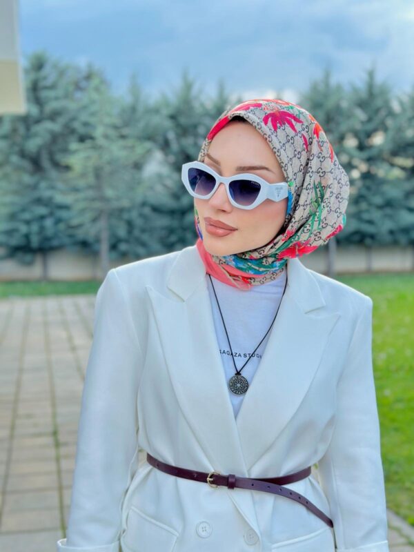 Gucci Bahar Esintisi Pamuk Keten Eşarp – Çiçek