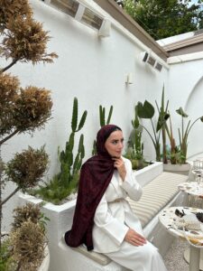 Touch İthal Etnik Desen Pamuk İpek Şal 63457 - Koyu mor