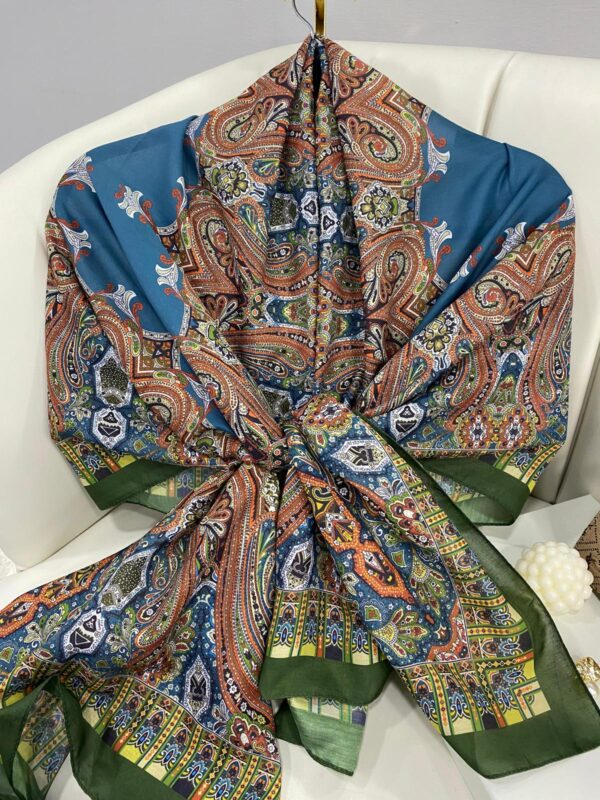 Etnik Desen Pamuk Soft Şal 83926 – Haki